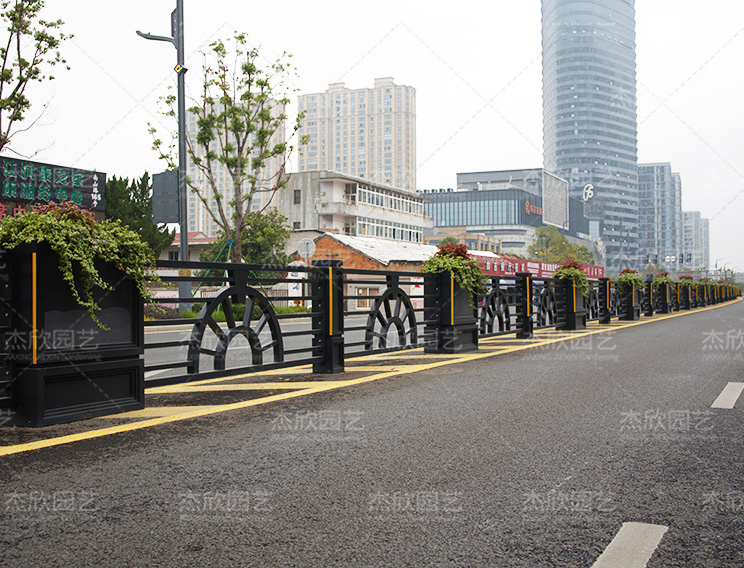 濱海長廊花箱設計師款不銹鋼道路花箱護欄